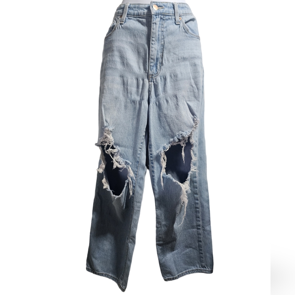 Woman's Distressed Mom Jeans